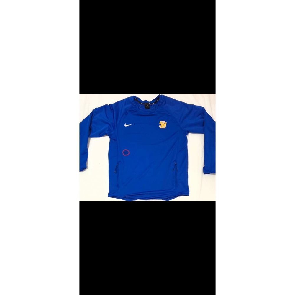 Nike Santa Barbara Spandex Crew Neck Royal Blue Pullover Large - Picture 6 of 6